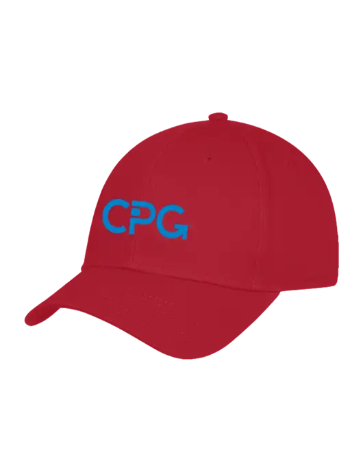 Red Structured Cap Hook & Loop w/CPG Logo