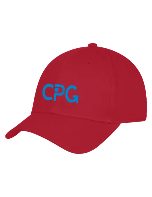 Red Structured Cap Hook & Loop w/CPG Logo