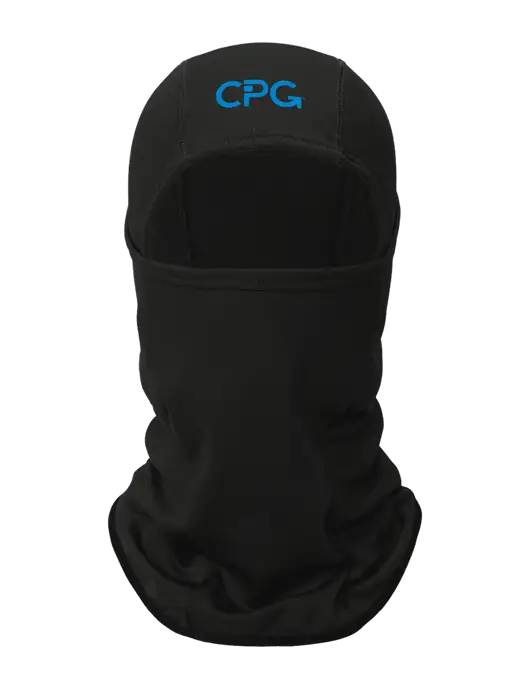 Black CornerStone Smooth Fleece Face Mask w/CPG Logo