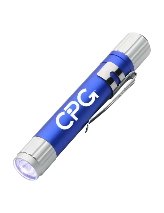 Blue Aluminum LED Penlight w/CPG Logo