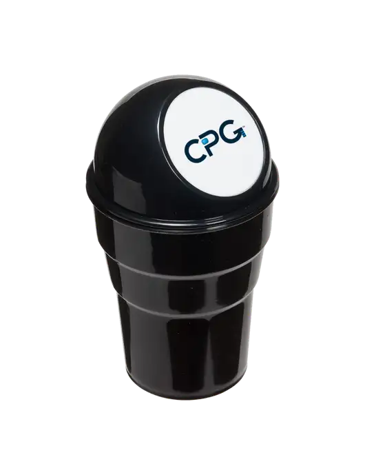 Black Car Cup Holder Trash Can w/CPG Logo