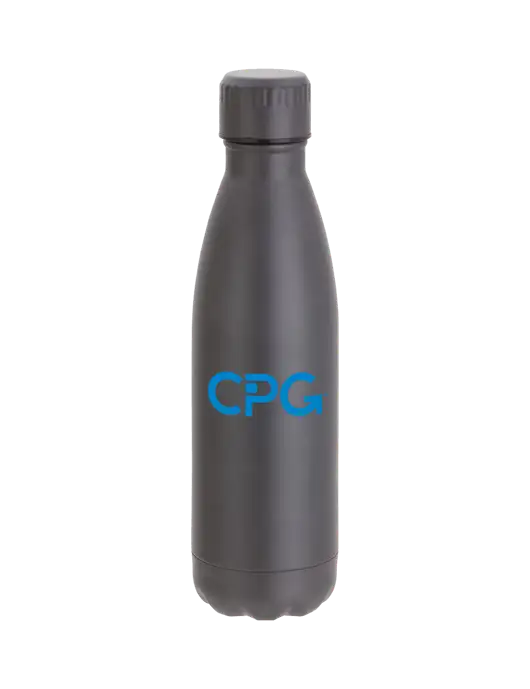 City Go Matte Charcoal 17 oz Insulated Bottle w/CPG Logo