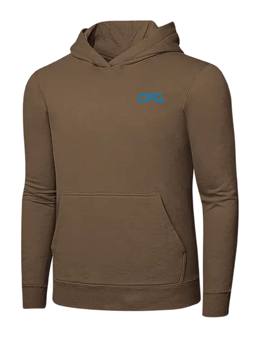 Medium Brown 7.8 oz Ring Spun Hooded Sweatshirt w/CPG Logo