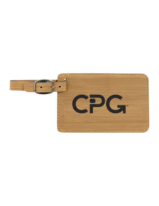 Bamboo Leatherette Luggage Tag w/CPG Logo