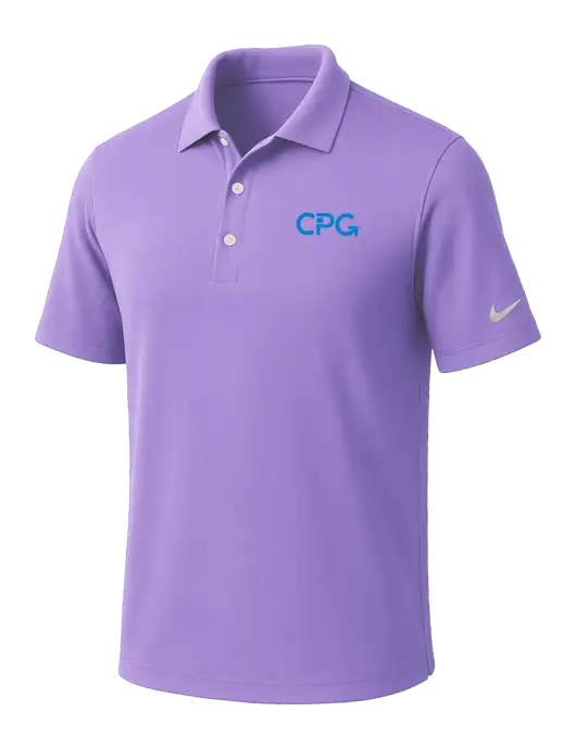 NIKE Light Purple Dri-Fit Micro Pique Polo w/CPG Logo