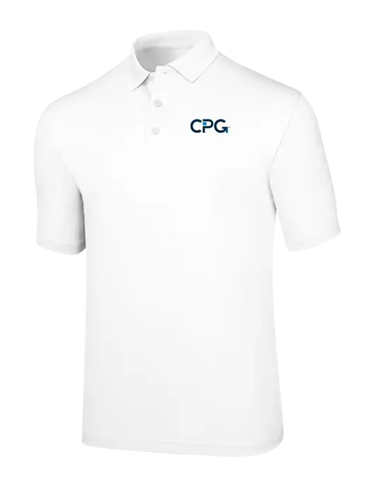 Callaway Opti-Dri White Chev Polo w/CPG Logo