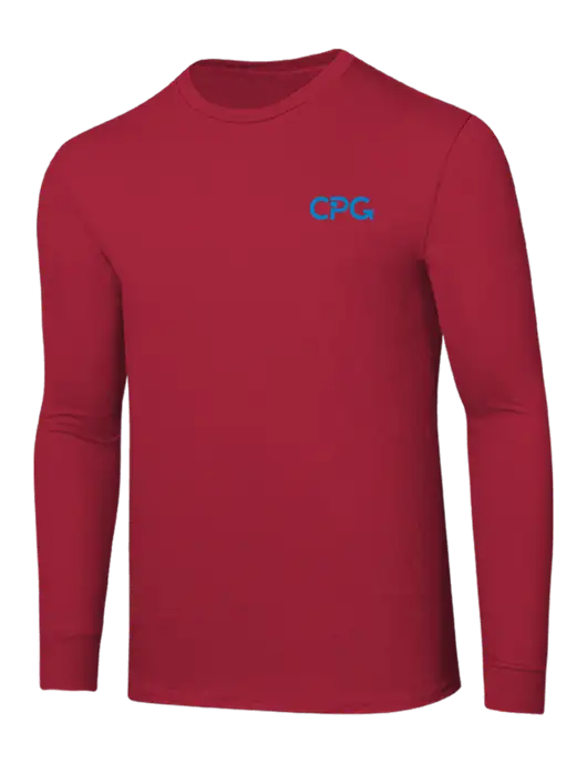 Core Blend Red Long Sleeve Tee w/CPG Logo