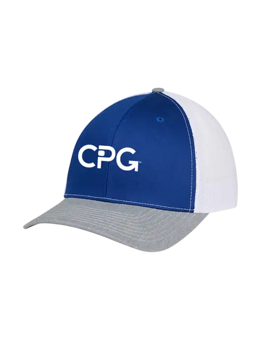 Richardson Adjustable Snapback Original 112 Trucker Cap Royal/HeatherGrey/White Mesh w/CPG Logo