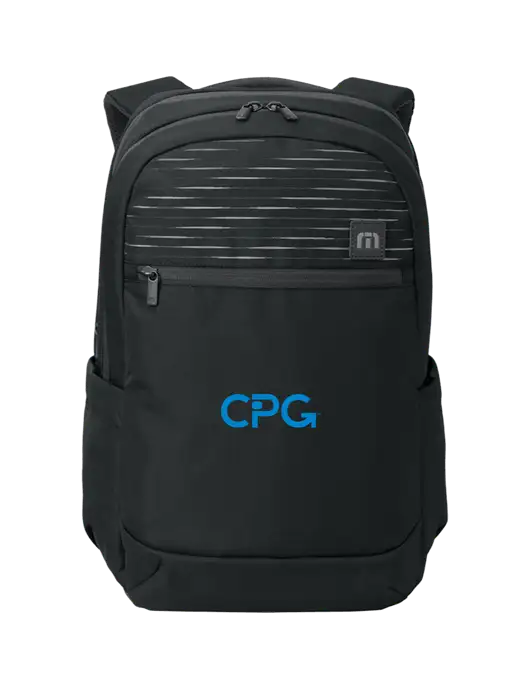 TravisMathew Black Approach Backpack w/CPG Logo