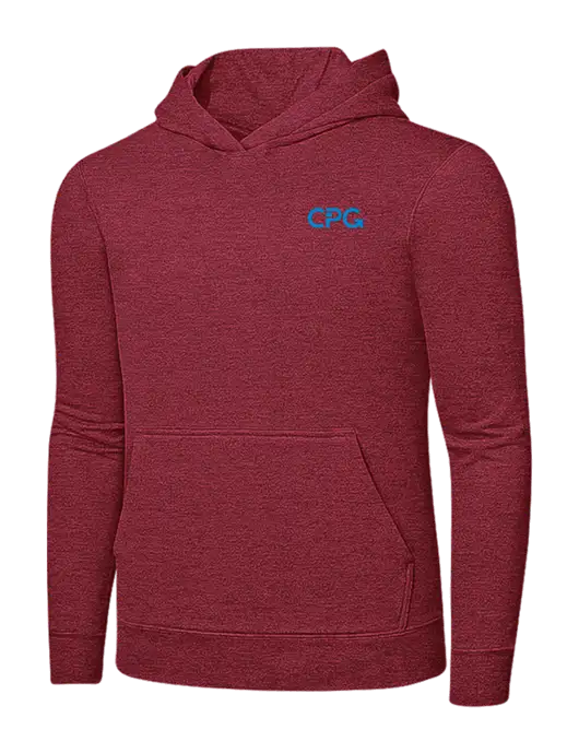 Heather Red 7.8 oz Ring Spun Hooded Sweatshirt w/CPG Logo