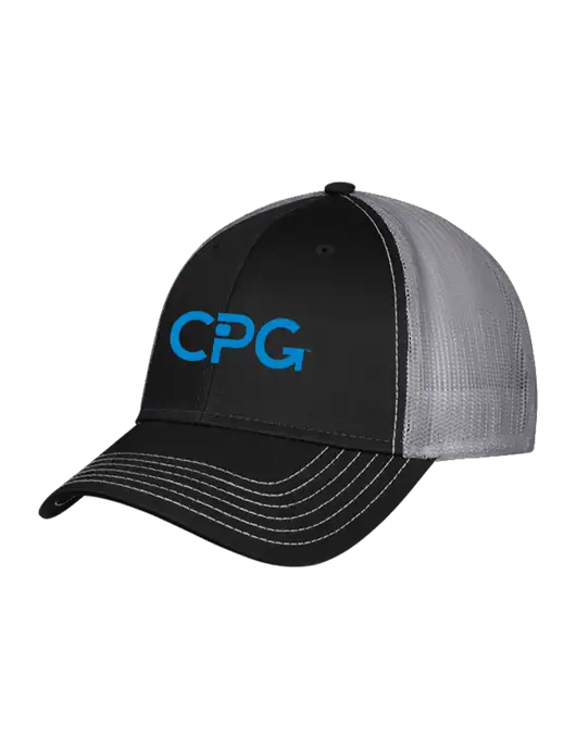 Black & Grey Mesh Trucker Cap Snap Back w/CPG Logo