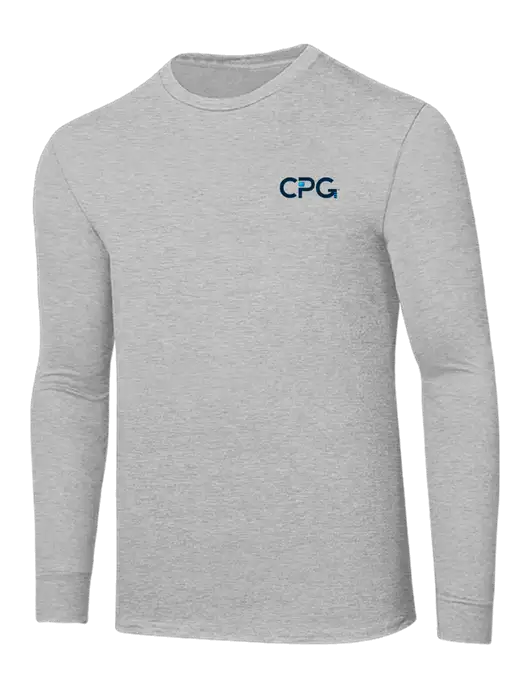 Core Blend Light Grey Heather Long Sleeve Tee w/CPG Logo