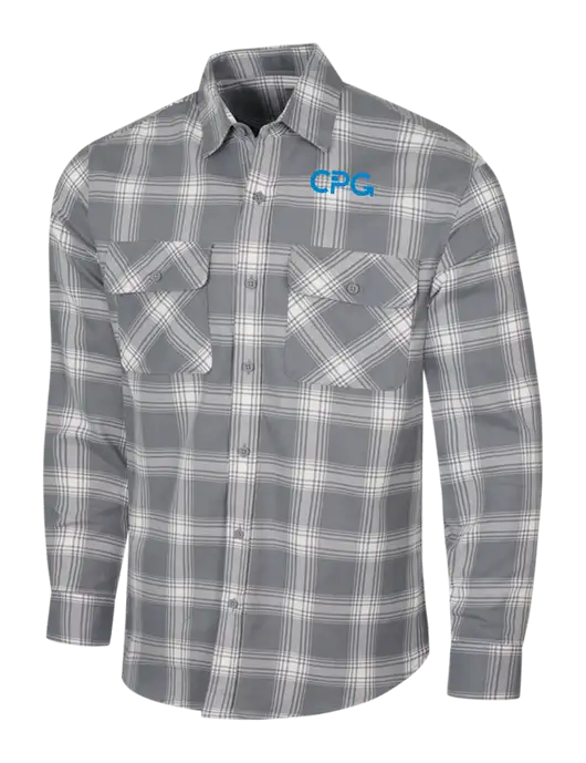 Medium Grey/Cream Plaid Flannel Shirt w/CPG Logo