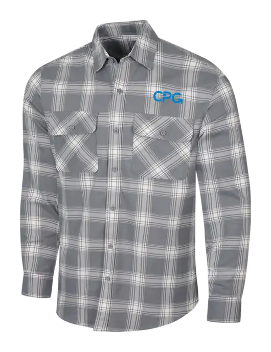 Medium Grey/Cream Plaid Flannel Shirt w/CPG Logo