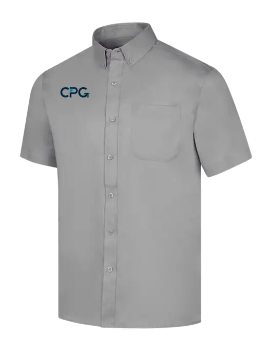 Short Sleeve Light Grey Superpro React Twill Shirt w/CPG Logo