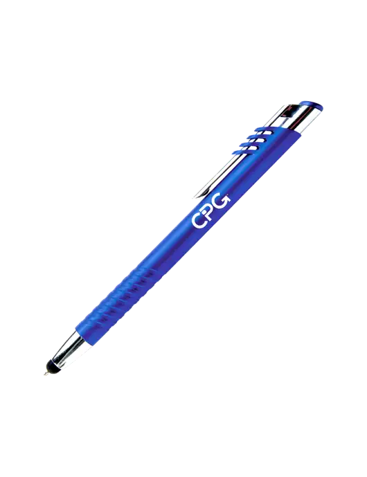 Schirhart Blue Stylus Pen - Blue Ink w/CPG Logo