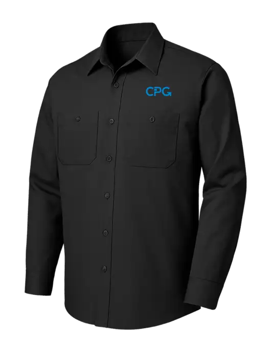 Red Kap Black Long Sleeve Work Shirt w/CPG Logo