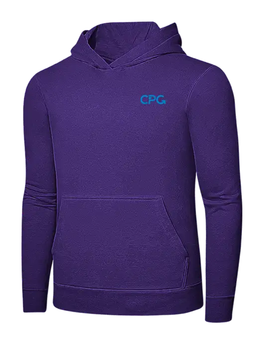 Purple 7.8 oz Ring Spun Hooded Sweatshirt w/CPG Logo