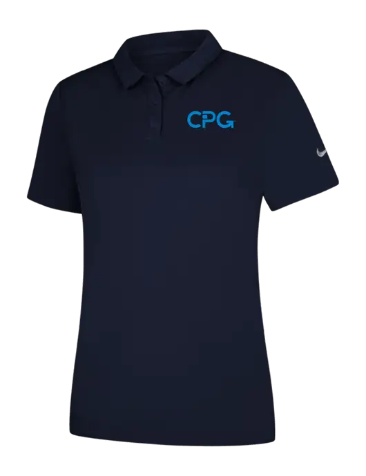 Nike Womens Navy Dry Essential Solid Polo w/CPG Logo