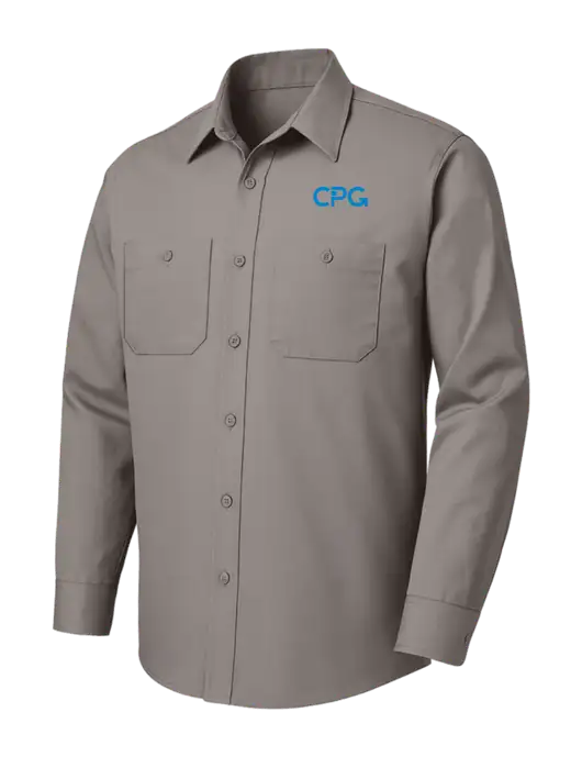 Red Kap Medium Grey Long Sleeve Work Shirt w/CPG Logo