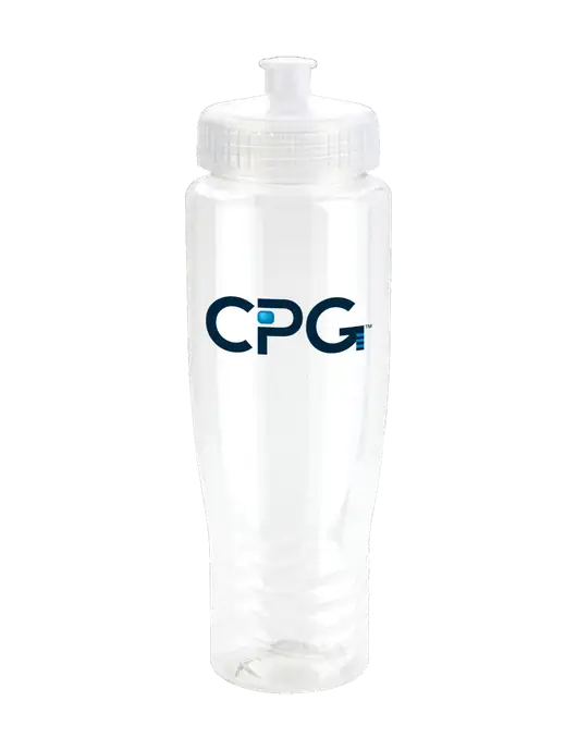 Roam Clear 28 oz Eco-Polyclear Bottle with Push Pull Lid w/CPG Logo