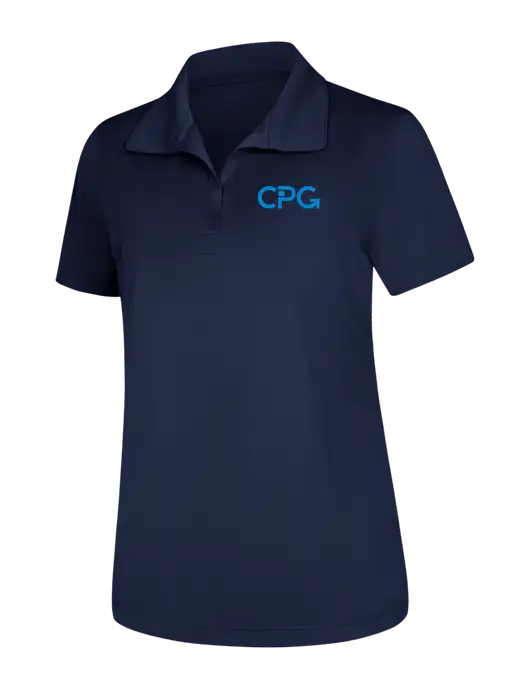 Womens Navy Micropique Sport-Wick Polo w/CPG Logo