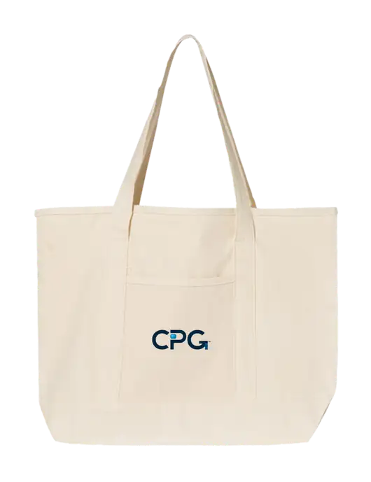 Natural Large Canvas Deluxe Tote w/CPG Logo