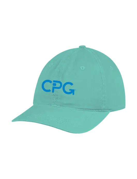 Garment Washed Unstructured Twill Very Light Teal Cap w/CPG Logo