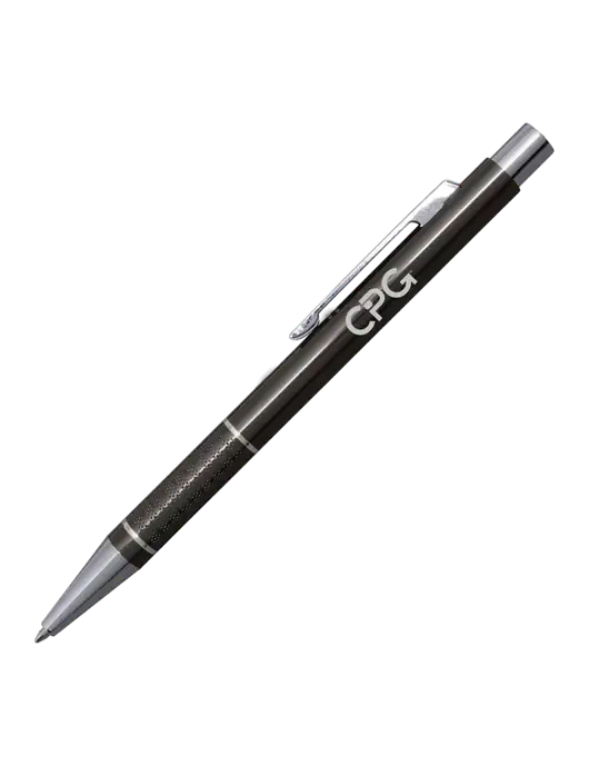 St George Gunmetal Pen - Blue Ink w/CPG Logo