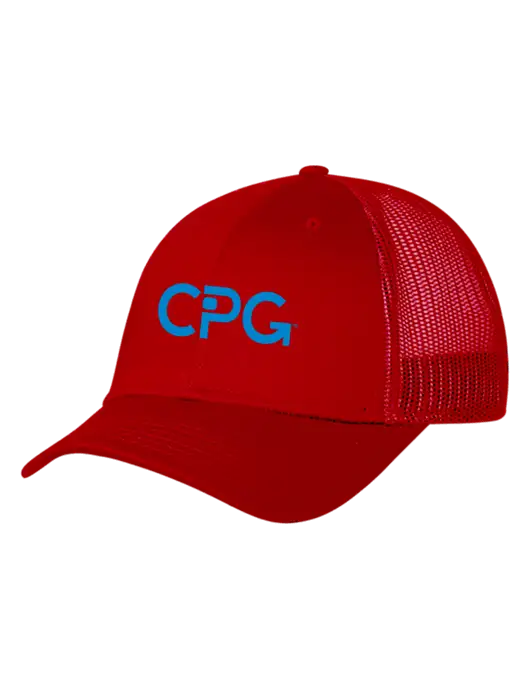 Red Mesh Trucker Cap Snap Back w/CPG Logo