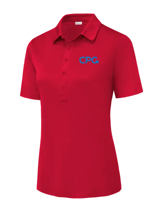 True Red Womens Posi-UV Pro Polo w/CPG Logo