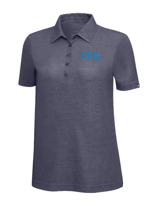 TravisMathew Navy Heather Womens Oceanside Polo w/CPG Logo