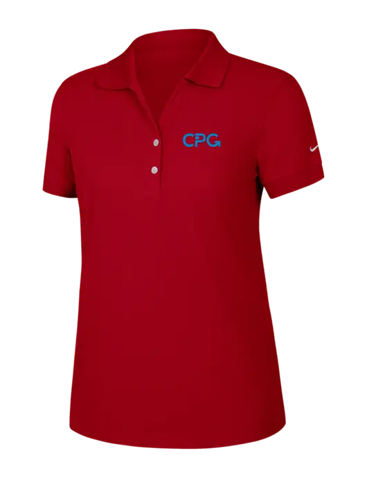 Nike Womens Dri-FIT Classic Red Polo w/CPG Logo
