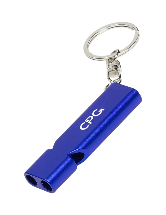 Quick Alert Blue Safety Whistle w/CPG Logo