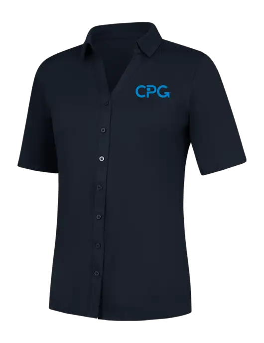 Womens Navy City Stretch Top w/CPG Logo