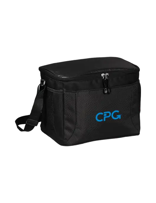 12 Can Black/Black Cube Cooler  w/CPG Logo