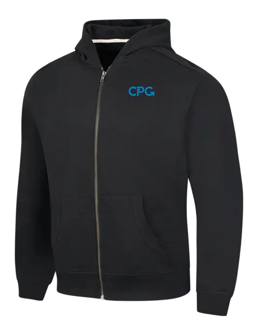Black Re-Fleece Full-Zip Hoodie w/CPG Logo