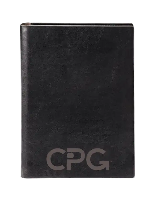 Fabrizio Black 7 x 9.625 Padfolio & Notepad w/CPG Logo