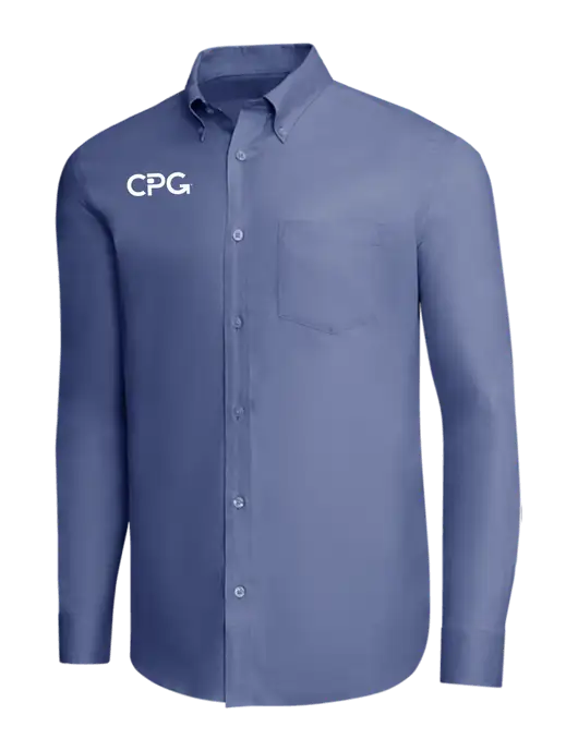 Brooks Brothers Light Navy Wrinkle-Free Stretch Pinpoint Shirt w/CPG Logo
