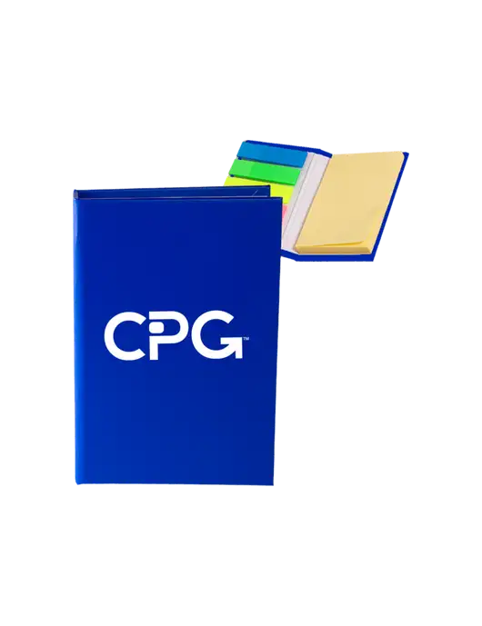 Dark Royal Blue Micro Sticky Note Pad, 2 x 3.25 w/CPG Logo