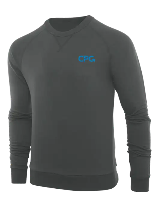 Allmade Charcoal Grey Organic French Terry Crewneck Sweatshirt w/CPG Logo