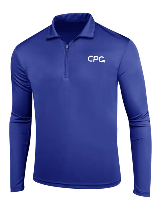 Dark Royal PosiCharge Competitor 1/4 Zip Pullover w/CPG Logo