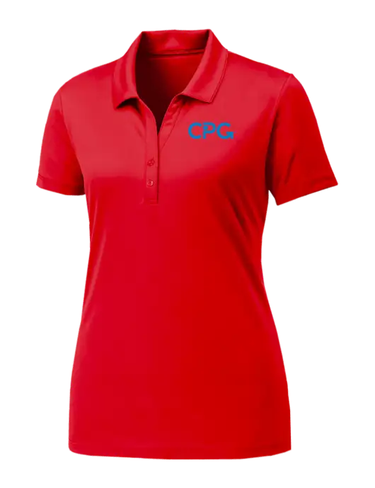 Womens Red PosiCharge Competitor Polo w/CPG Logo