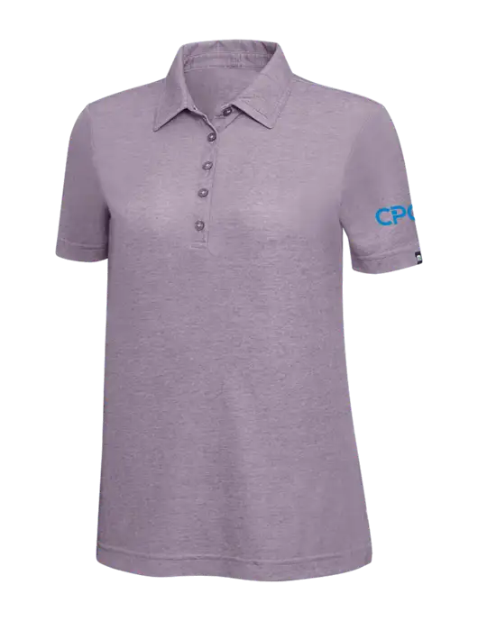 TravisMathew Light Purple Heather Womens Oceanside Polo w/CPG Logo