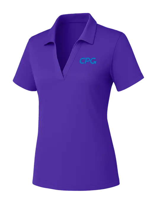 Womens Purple PosiCharge RacerMesh Polo w/CPG Logo