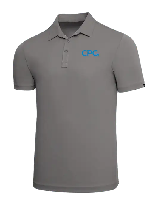 TravisMathew Grey Solid Oceanside Polo w/CPG Logo