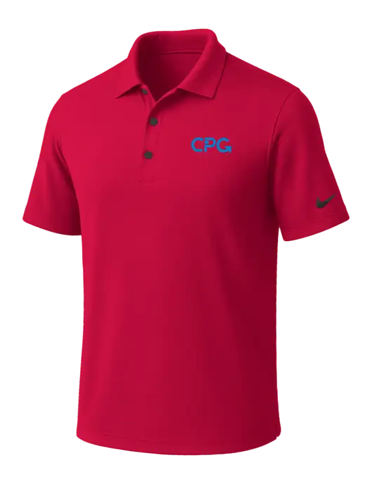 NIKE Red Dri-Fit Micro Pique Polo w/CPG Logo