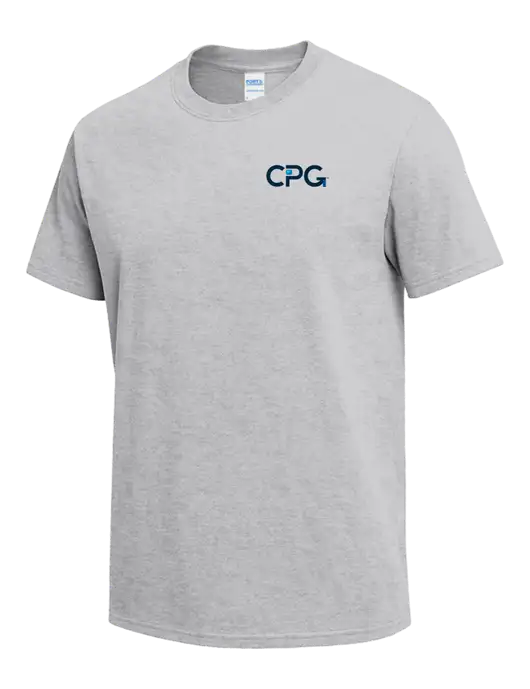 Light Grey Heather Heavyweight 6.1 oz T-Shirt w/CPG Logo
