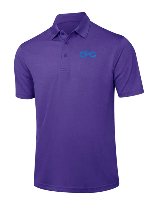 Purple Heather Contender Polo w/CPG Logo
