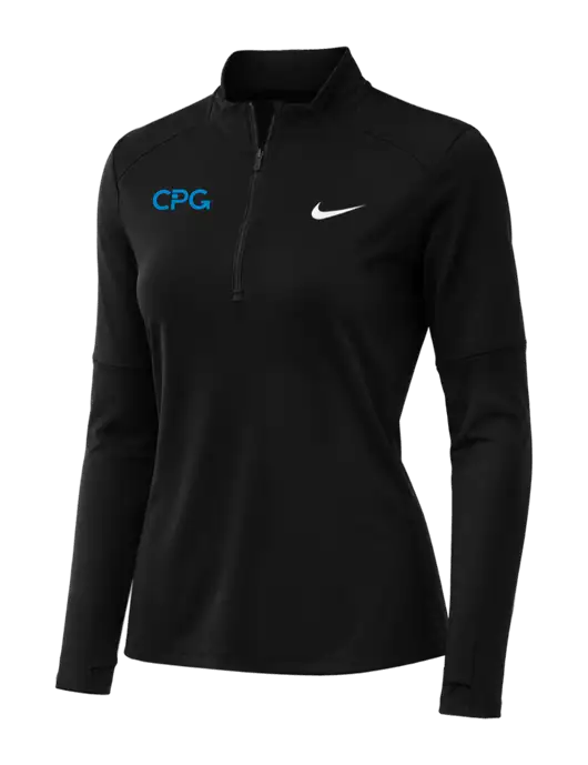 Nike Black Womens Dri-FIT Element 1/2-Zip Pullover w/CPG Logo